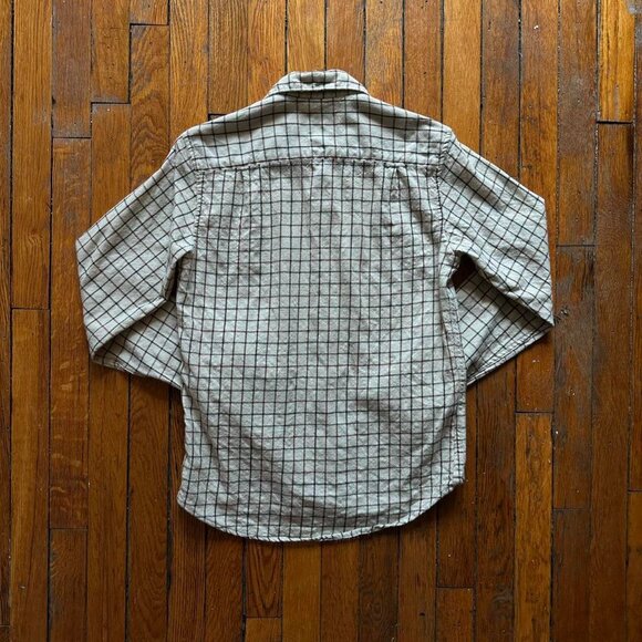 Pendleton Jasper Thos. Kay Men‎ Cream Brown Black Checkered Plaid Button Flannel - Picture 4 of 5